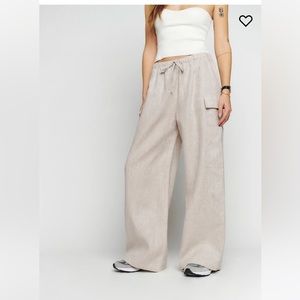 REFORMATION ETHAN LINEN CARGO PANT